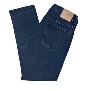 Abercrombie & Fitch Men's 30W 30L Black Slim Straight Stretch Jeans ZipUp Cotton